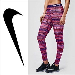 Nike Pro multi colored tights